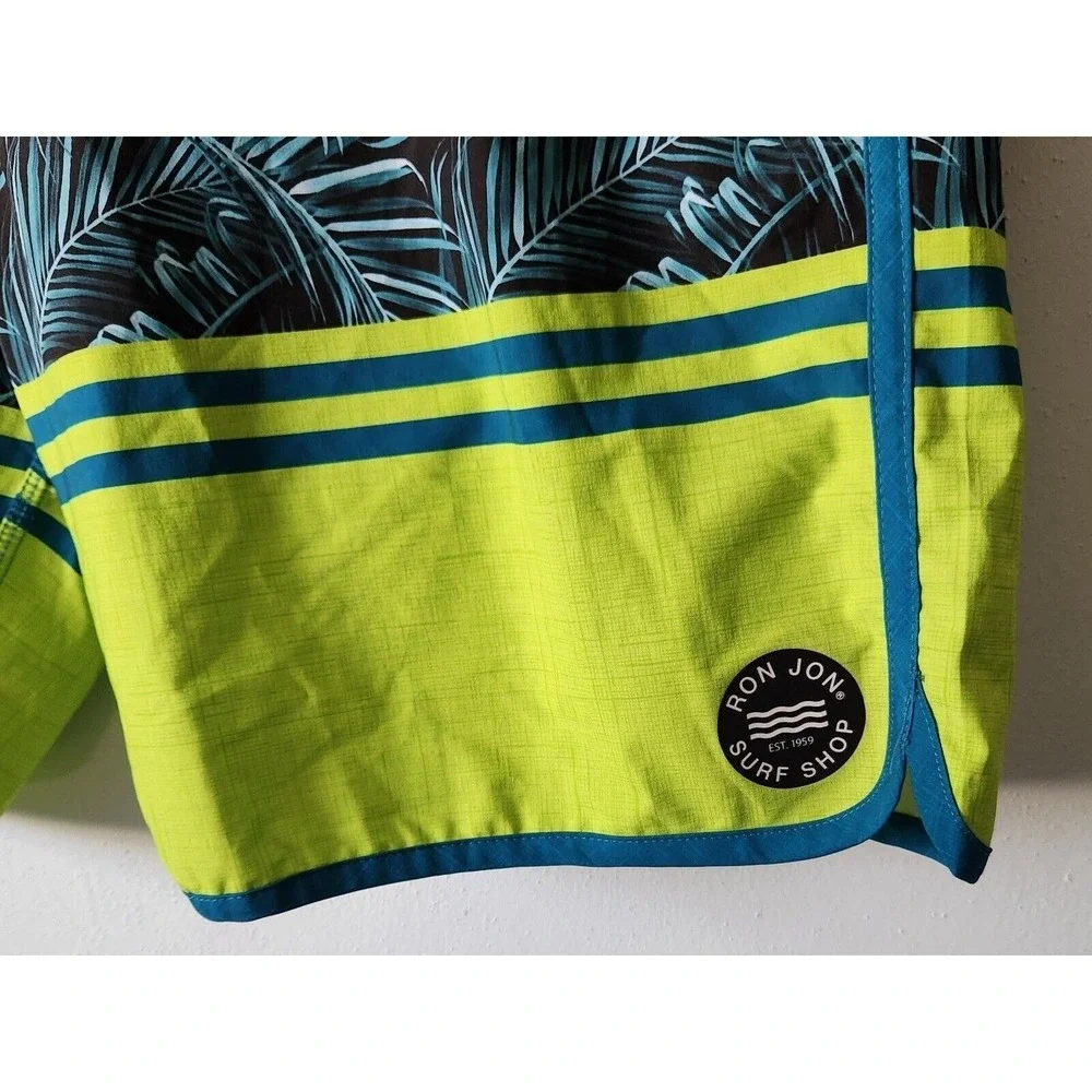 Ron Jon Surf‎ Shop Mens Size 38 Tropical Hawaiian Print Board Shorts Swim Trunks